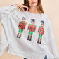 BiBi Christmas Sequin Nutcrackers Embroidery Sweatshirt - DAVERRI FASHIONS