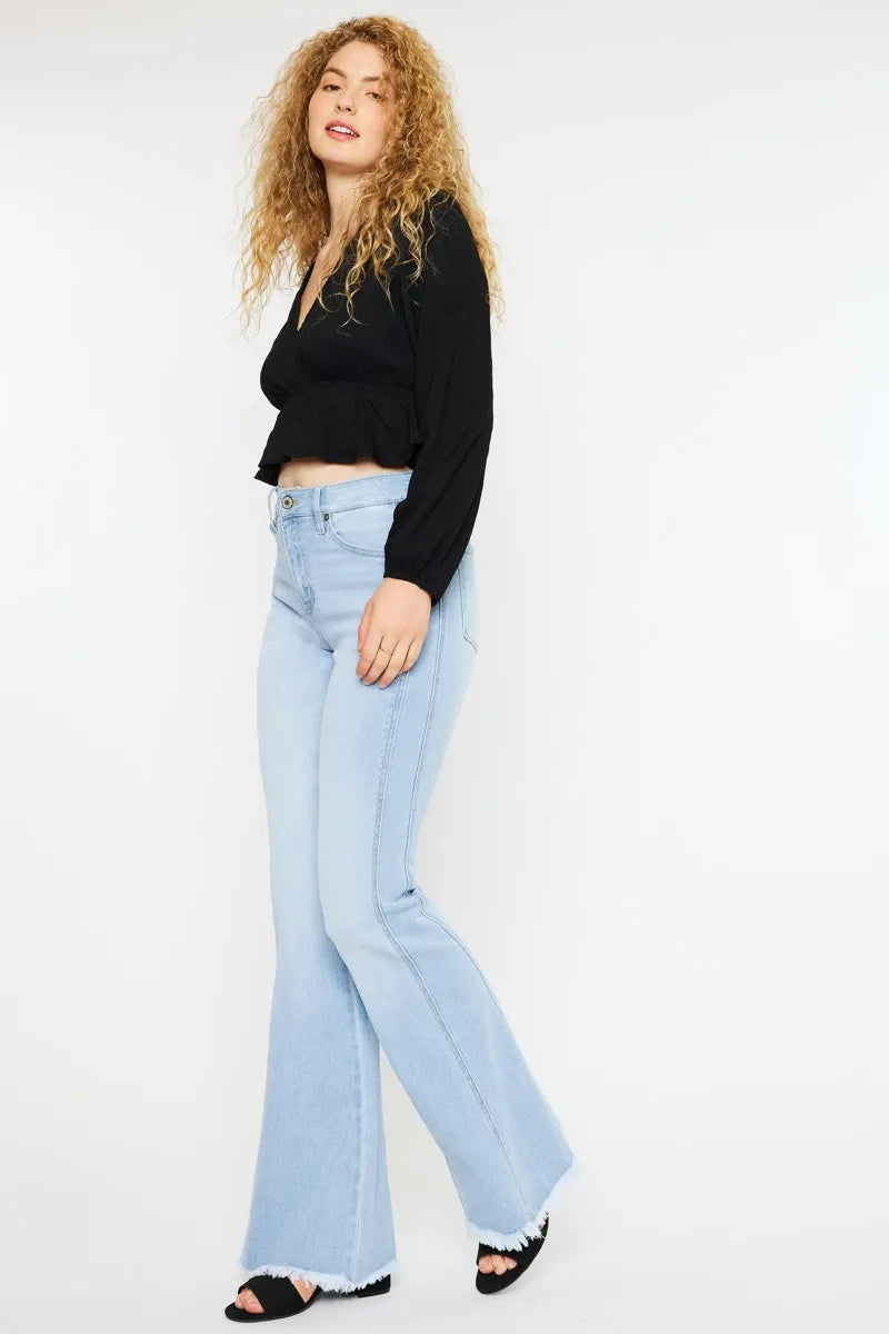 Kancan High Rise Curvy Flare Jeans | Jeans Daverri Fashions
