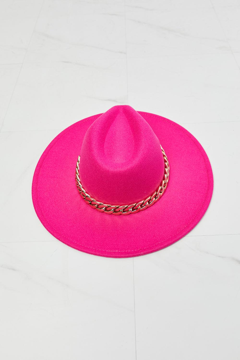 Fame Keep Your Promise Fedora Hat in Pink Hats