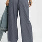 Navy and white striped Umgee drawstring wide-leg pants