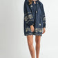 MABLE Embroidered Long Sleeve Peasant Mini Dress Mini Dresses