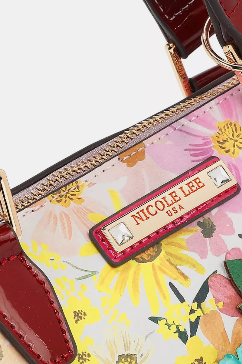 Nicole Lee USA Dreams Blossom dome handbag with floral pattern