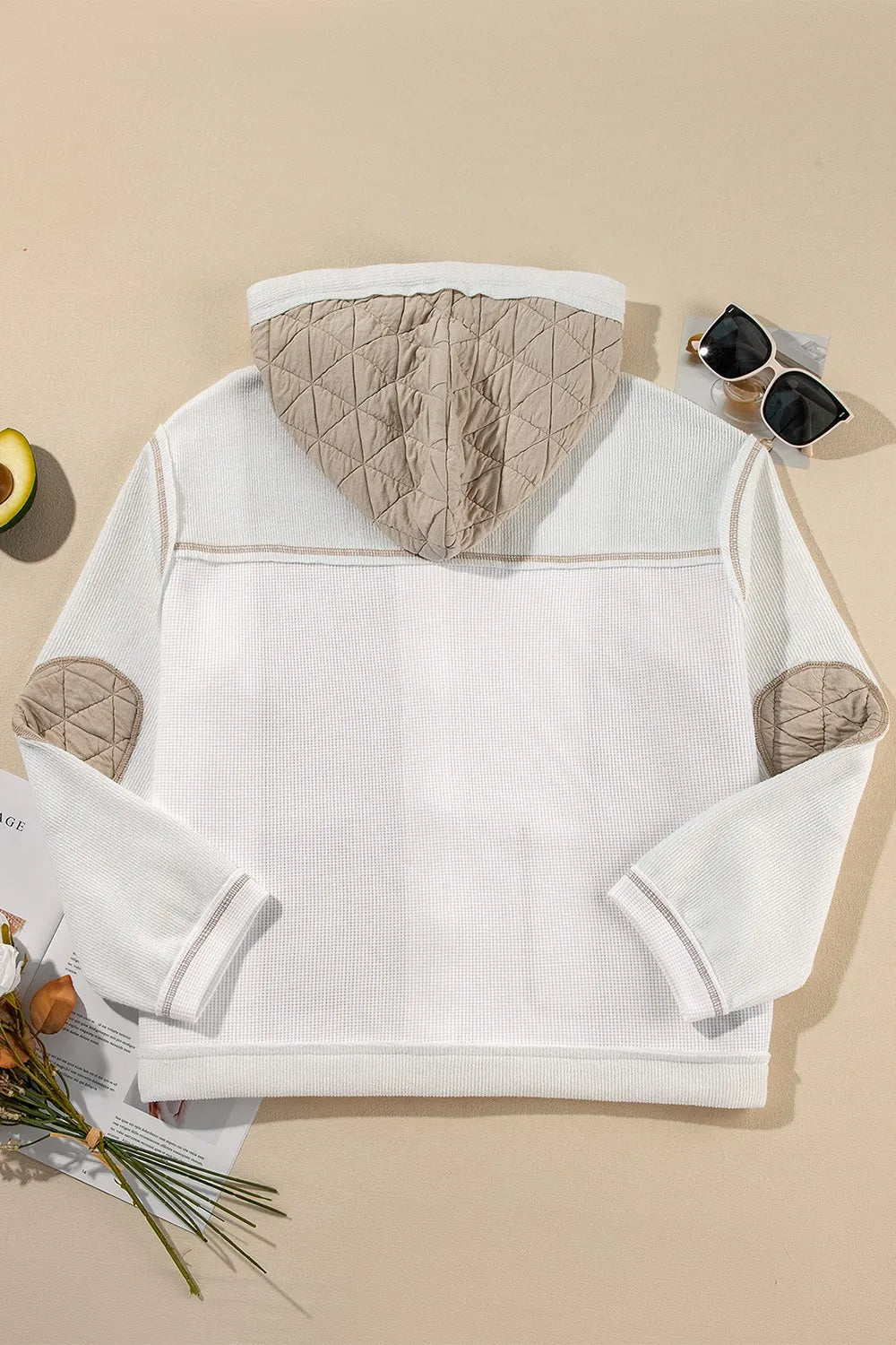 Drawstring Color Block Long Sleeve Jacket | Jackets Daverri Fashions