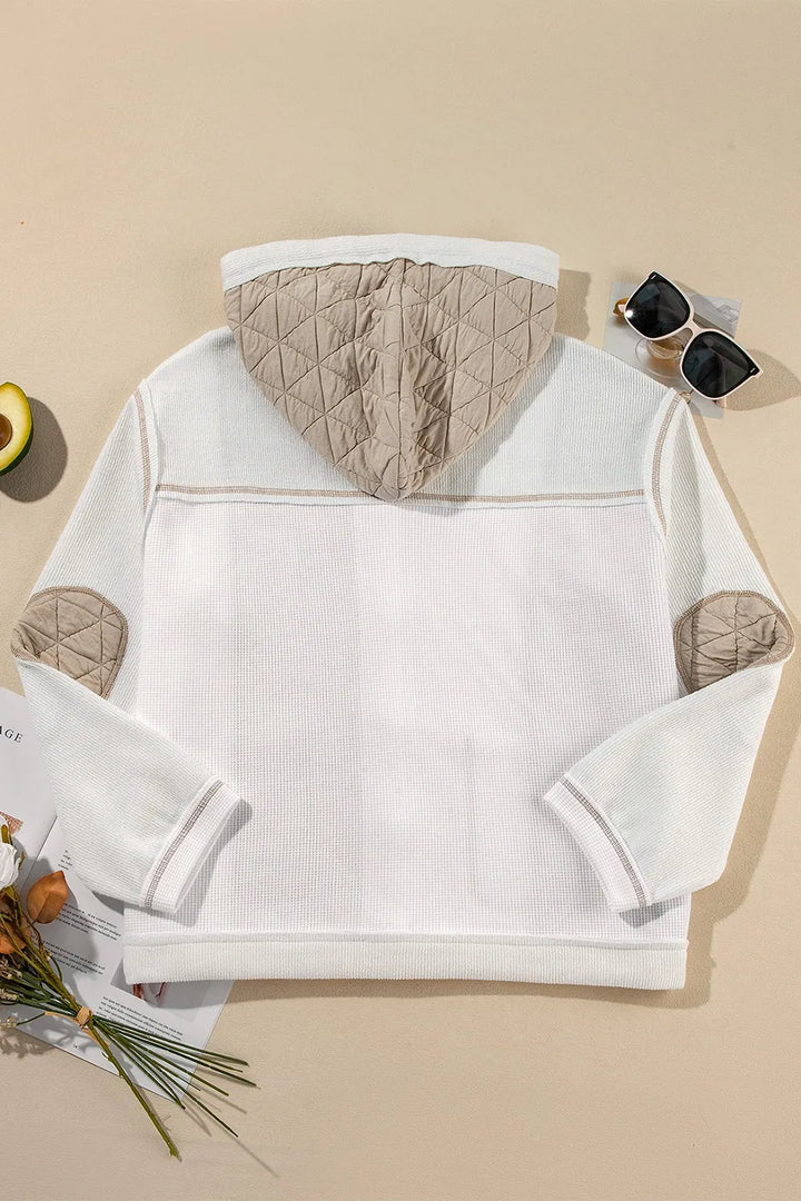 Drawstring Color Block Long Sleeve Jacket | Jackets Daverri Fashions