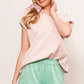 Lime 'N' Chili Striped Muscle Sleeve Top