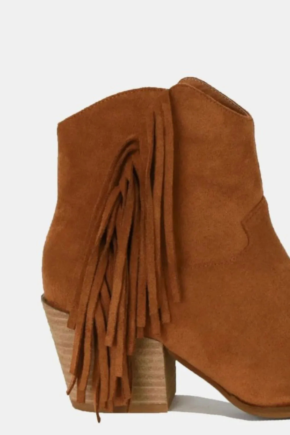 Beast Fashion Suede Fringe Point Toe Ankle Boots | Boots Daverri Fashions