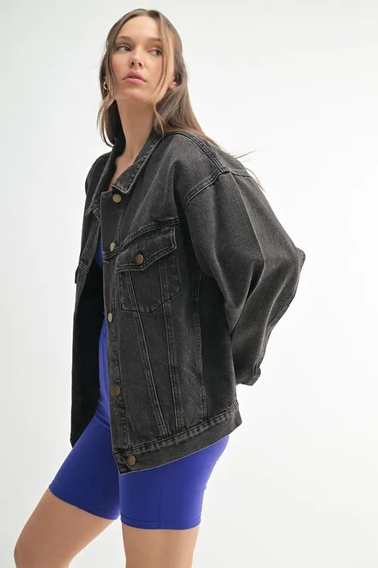 MONO B Boxy-Cut Denim Jacket