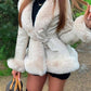 Faux Fur Trimmed Belted Coat - DAVERRI FASHIONS