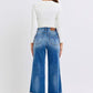 Judy Blue Full Size Distressed High Waist Wide Leg Jeans - DAVERRI FASHIONS