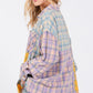 SAGE + FIG Button Up Raw Hem Plaid Flannel Shirt Shirts