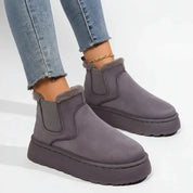 Round Toe Platform Ankle Boots - DAVERRI FASHIONS