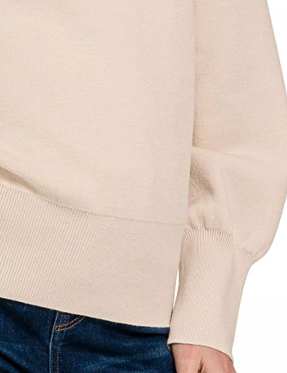 Zenana Viscose Mock Neck Exposed Seam Sweater | Sweaters Daverri Fashions