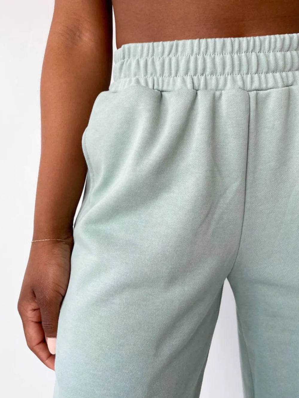 Elastic Waist Wide Leg Pants | Pants Daverri Fashions