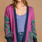 Umgee Animal Print Open Front Sweater Cardigan - DAVERRI FASHIONS