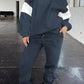 Drop Shoulder Loose Sweatshirt and Joggers Active Set - DAVERRI FASHIONS
