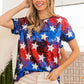 BiBi American Theme Star Pattern Sequin Top RED NAVY Tops