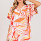 SAGE + FIG Abstract Print Half Button Blouse Blouses