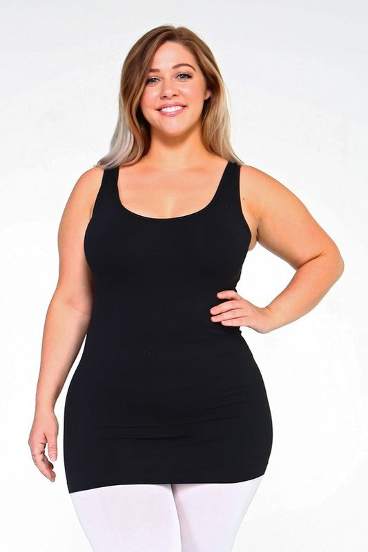 Womens Seamless Tank Top Plus Size Black Plus Tank Tops