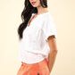 VERY J Nochted Short Sleeve Washed T-Shirt T-Shirts