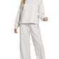 Zenana Scuba Crewneck Sweatshirt and Pants Set H GREY