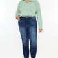 Kancan Full Size High Rise Frayed Ankle Skinny Jeans Dark
