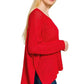 Zenana Dolman Sleeve V-Neck Sweater - DAVERRI FASHIONS
