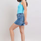 Judy Blue Full Size 2 Button Denim Shorts with Pockets Plus Size Denim Shorts