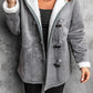 Full Size Cozy Sherpa Lined Toggle Coat with Hood Plus Size - DAVERRI FASHIONS