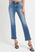RISEN Full Size Mid Rise Ankle Straight Jeans with Pockets - DAVERRI FASHIONS