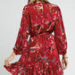 Umgee Ruffled Hem Printed Balloon Sleeve Dress Mini Dresses