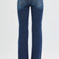 RISEN Full Size Tummy Control Mid Rise Flare Jeans Plus Size