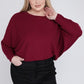 Zenana Plus Batwing Sleeve Knit Top-Casual Comfort Shirts & Tops