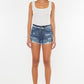 Kancan Distressed Button Fly Denim Shorts Denim Shorts
