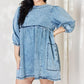 HEYSON Full Size Oversized Denim Babydoll Dress Babydoll Dresses