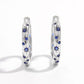 925 Sterling Silver Inlaid Zircon Huggie Earrings - DAVERRI FASHIONS