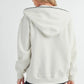 Aemi + Co Contrast Trim Zip Up Hoodie Jacket
