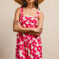 BiBi Floral Prints Tuck Detail Short Overall With Pockets Overalls