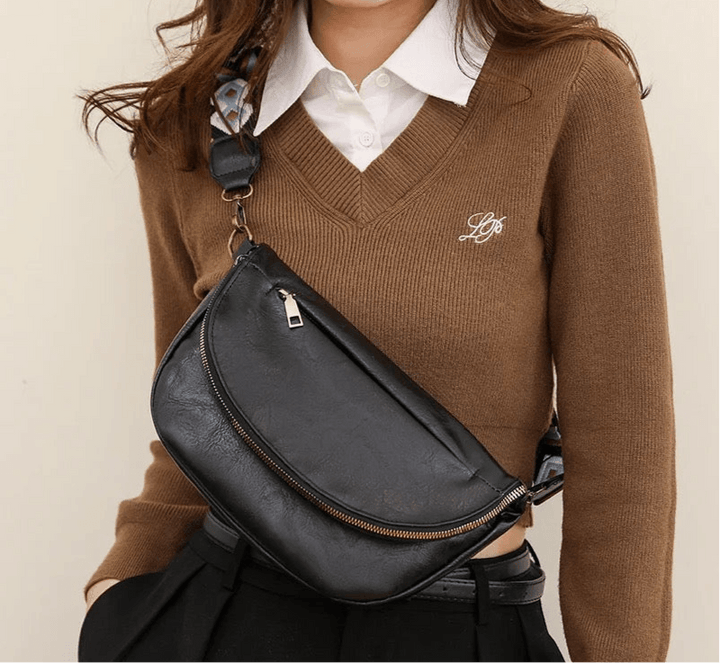 Vintage Vegan Leather Crossbody Bag Handbags