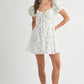 MABLE Floral Print Puff Sleeve Mini Dress