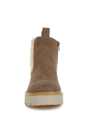 Mothman Faux Fur Detail Chunky Ankle Boots | Boots Daverri Fashions