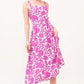 And The Why Square Neck Belted Floral Printed Midi Dress - DAVERRI FASHIONS