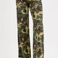 RISEN Camouflage Wide Leg Jeans Green Camouflage Jeans