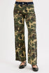 RISEN Camouflage Wide Leg Jeans Green Camouflage Jeans