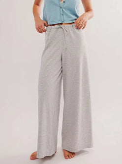 Drawstring Striped Wide Leg Pants - DAVERRI FASHIONS