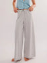 Drawstring Striped Wide Leg Pants - DAVERRI FASHIONS