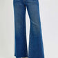 RISEN Tummy Control High Rise Wide Leg Jeans - DAVERRI FASHIONS