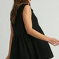 Umgee Full Size Raw Hem Linen Round Neck Sleeveless Top Plus Size Tops