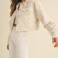MABLE Embroidered Quilted Cropped Jacket