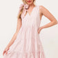 Lime 'N' Chili Striped Sleeveless V-Neck Tiered Dress