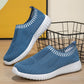 Breathable Knit Slip-On Athletic Sneakers - DAVERRI FASHIONS